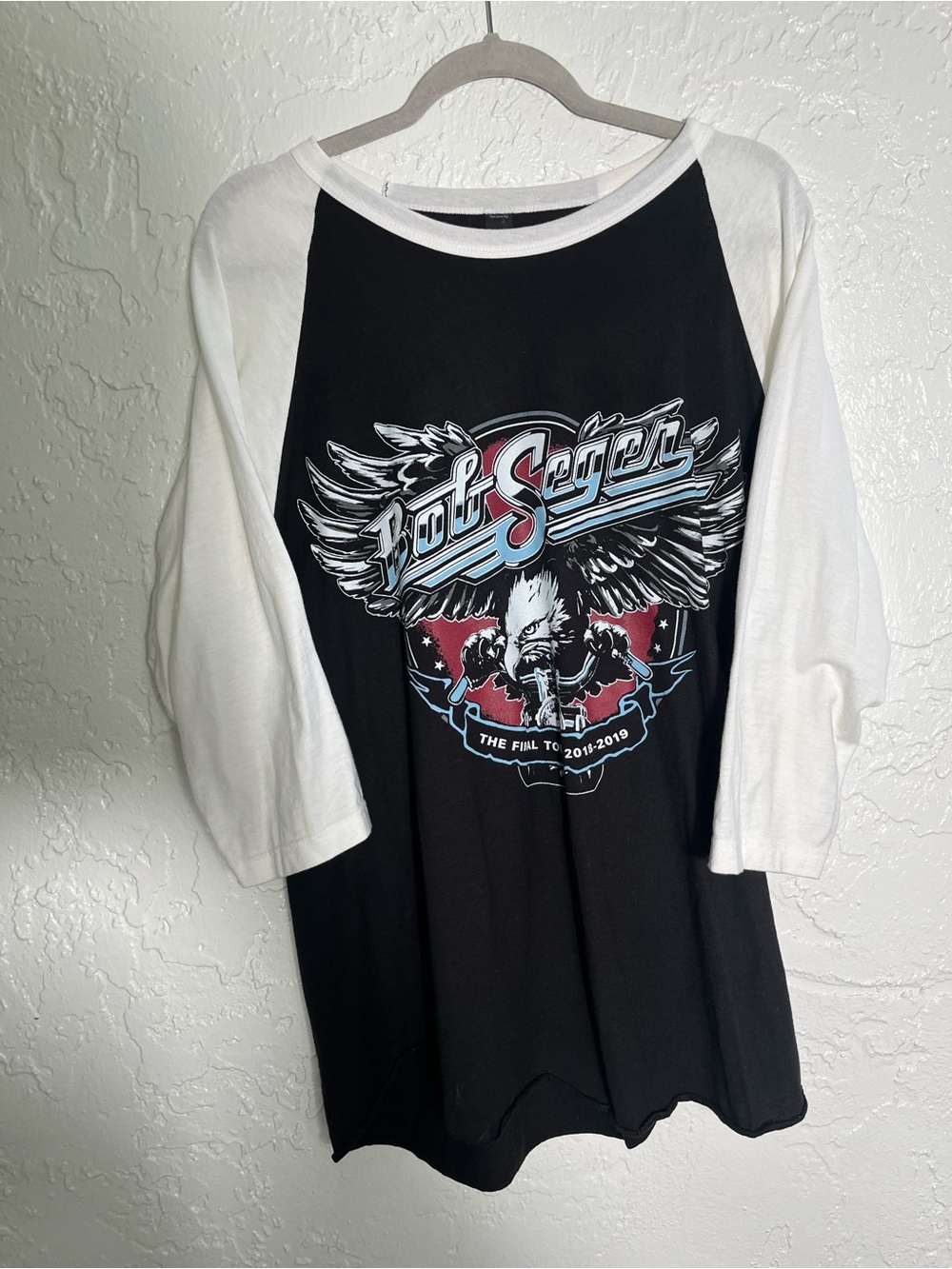 Bob Seger Final Tour 2018 2019 Concert Tour Shirt Large Raglan Graphic Tee